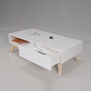 Table basse HOME 1 tiroir / Blanc