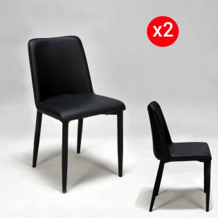 Lot de 2 chaises ANA / Noir