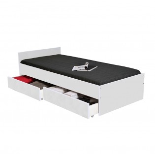 Bett KAPPA mit Schubladen / Bett 90x190 - Weiß