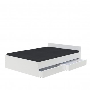Bett KAPPA mit Schubladen/ Bett 160x200 - Weiß