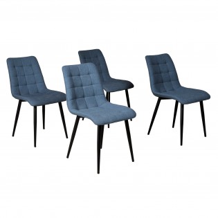 Lot de 4 chaises MUSE/ Bleu