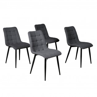 Lot de 4 chaises MUSE/ Gris foncé