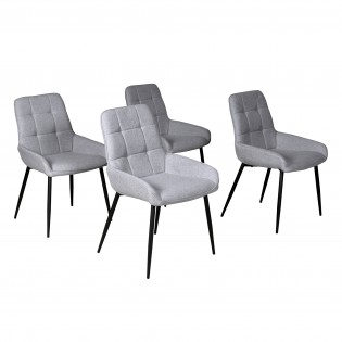 Lot de 4 chaises de salle à manger ARTY/ Gris clair