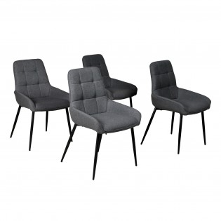 Lot de 4 chaises ARTY/ Gris foncé