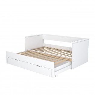 AUSZIEHBETT MONA mit Schublade-bett 2x80x200 - Weiß