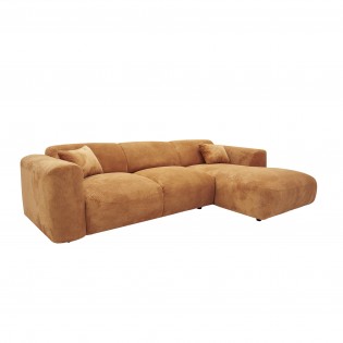 ECKSOFA POP mit Longchair, Terracotta