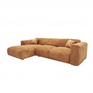 ECKSOFA POP mit Longchair, Terracotta