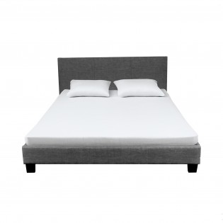 Ensemble Matelas + Lit 140x190 DUBLIN / Gris foncé